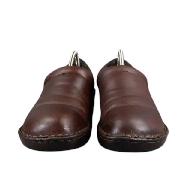 Born Concept Shoe Women 9.5 Clog Leather Slip On Peggy Comfort Walking Brown boc - Picture 3 of 13